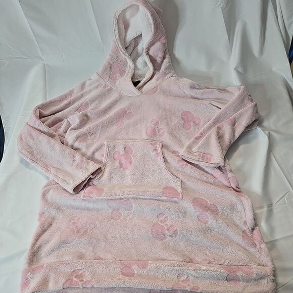 Disney Tops - Womens Fleece Hoodie Disney Mickey Mouse Sweater Pink XL Oversized Comfy Cozy